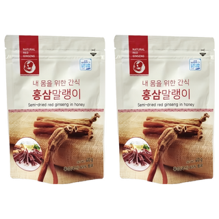 振興高麗人蔘 韓國高麗蜂蜜紅蔘條 (40g/包) 健康零食 輕巧包裝, 2包