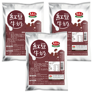 馬玉山 紅豆牛奶, 1kg, 3個