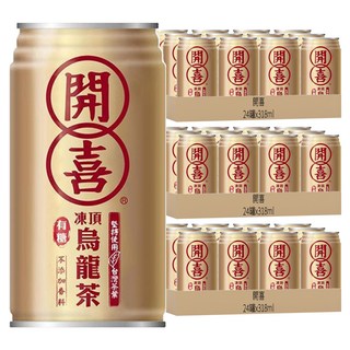 開喜 凍頂烏龍茶 有糖, 318ml, 72罐