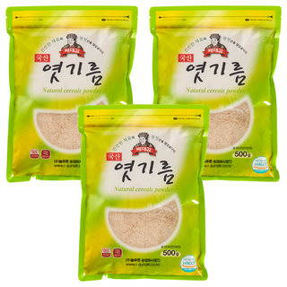 Baedaegam 韓國產麥芽粉 500g, 天然穀物粉, 3包