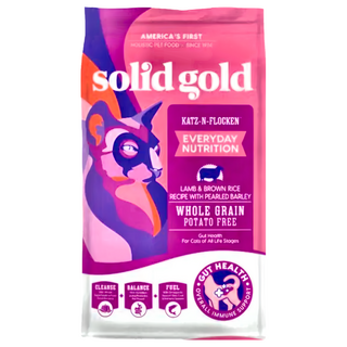Solid Gold 素力高 Katz-N-Flocken 羊羊得意 全齡貓活力食糧, 羊肉, 12lb, 1袋