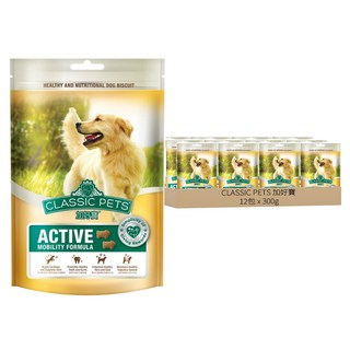 CLASSIC PETS 加好寶 狗餅乾 關節保健配方 防潮夾鏈設計, 300g, 12包