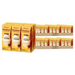 Binggrae 栗子牛奶 保久調味乳, 200ml, 12個