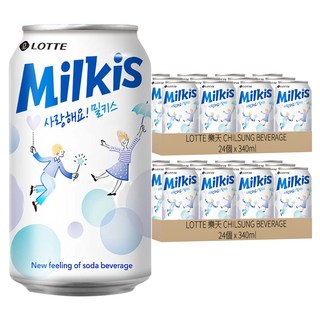 LOTTE 樂天 CHILSUNG BEVERAGE 優格風味碳酸飲, 340ml, 48罐
