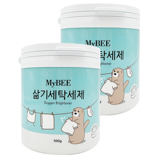 MyBEE 活氧亮白洗衣粉, 500g, 2罐