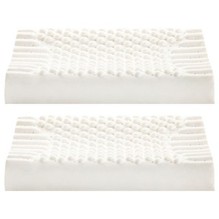 新款泰國皇家級乳膠按摩枕 2個, 60 x 40 x 10cm, 白色