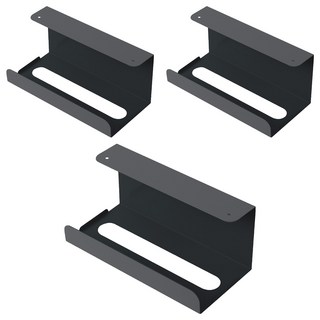 葉子小舖 北歐純色系壁掛衛生紙架, 3個, 黑色