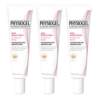 PHYSIOGEL 潔美淨 層脂質AI輕透潤色防曬霜 SPF50+ PA++++, 30ml, 3條
