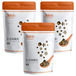 頂膳珍 五色胡椒粒, 3包, 80g