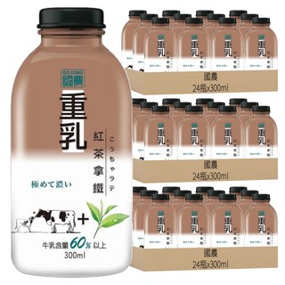 國農 重乳紅茶拿鐵, 300ml, 72瓶