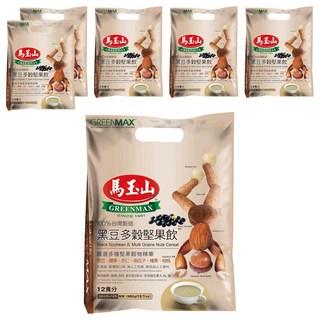 馬玉山 黑豆多穀堅果飲, 高纖 高鈣 高鐵 補充一天所需體力, 30g, 12入, 6袋