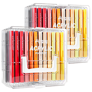 grasp 掌握 直液式丙烯馬克筆 色彩鮮明 直液設計 繪畫筆, 48色, 2盒