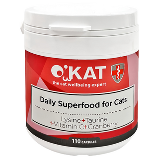 O'KAT 美喵人生 貓咪每日超級保健 貓用保健品, 110顆, 營養補充, 1罐