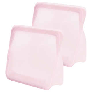 stasher 站立式矽膠密封袋 粉色 1.65公升, 21.5 x 17.5 x 9cm, 2個, 1入