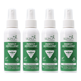 紐西蘭 SKIN TECHNOLOGY 25%派卡瑞丁 瑞斌12H長效防蚊液, 大範圍噴灑 有效防護白線斑蚊/埃及斑蚊/小黑蚊 花香 持久怡人, 100ml, 4瓶