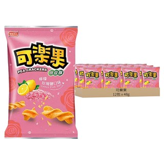 可樂果 豌豆酥 檸檬玫瑰鹽口味, 48g, 12包