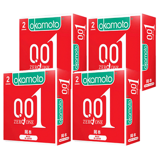 okamoto 岡本 001至尊勁薄保險套 ZERO ONE, 4盒, 2個