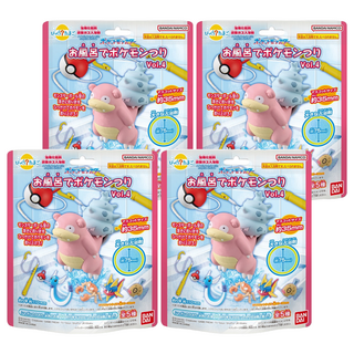 BANDAI 泡澡公仔沐浴球 藍色皂香 寶可夢釣魚篇 Vol.4, 230g, 4個