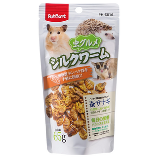 PetBest 吉田小動物 乾燥蟲蛹 倉鼠 兔子 天竺鼠 營養零食, 65g, 1包