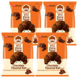 NONGSHIM 農心 麵包部長 可頌造型餅乾巧克力味, 55g, 4包