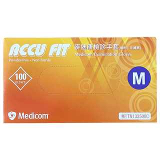 Medicom 麥迪康 NBR檢診手套 未滅菌/無粉 M TN133500C 100個, 1盒