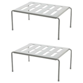 省空間可伸縮置物收納架 ABS材質, 2個, Grey