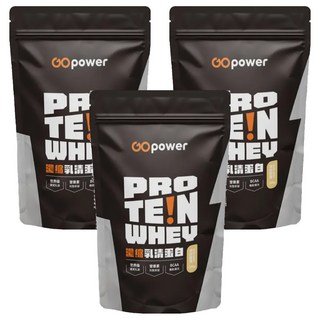 GOPower 果果能量 濃縮乳清蛋白飲 琥珀歐蕾, 500g, 3包