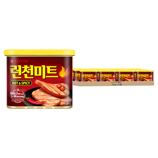 LOTTE 樂天 午餐肉 辣味, 340g, 24罐