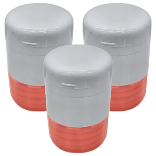 感恩使者 切藥磨藥兩用藥盒，直徑4.2cm 高6.3cm，PP材質, 3個