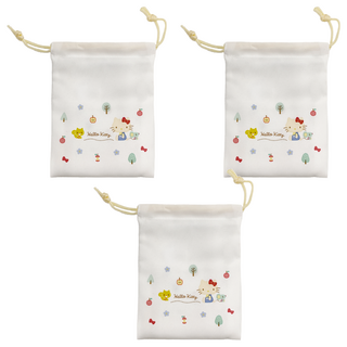 Hello Kitty 凱蒂貓 束口袋 約14 x 18.5 CM, 3個