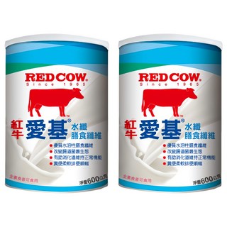 RED COW 紅牛 優質水溶性膳食纖維 改善腸道菌叢生態 幫助消化道維持正常機能, 600g, 2罐