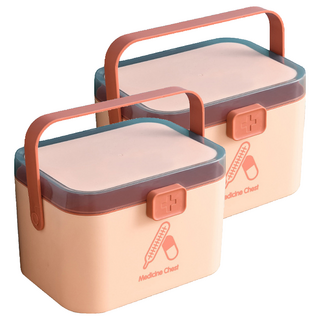 EDISH 北歐風多功能小藥箱 22 x 16 x 15cm 顏色隨機 459g, 2個