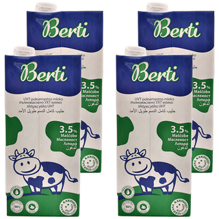 歐洲寶貝 優質保久牛奶 100%生乳 UHT超高溫滅菌, 1L, 4瓶