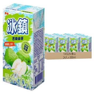 TAISUN 泰山 冰鎮芭樂綠茶, 300ml, 24入