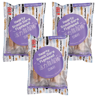 六福 活力雜糧棒 亞麻籽 130g 10條, 3袋