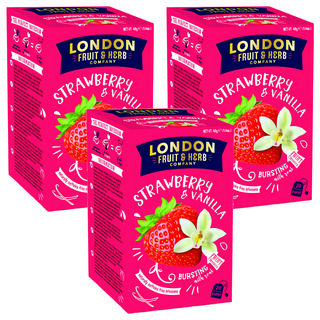 LONDON FRUIT&HERB 草莓香草茶 無咖啡因, 2g, 20包, 3盒
