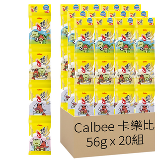 Calbee 卡樂比 蝦條 和風醬汁口味, 56g, 20組