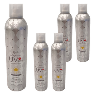 Ajuste 愛伽絲 高效防曬噴霧 SPF50+ PA++++ 無香料 防水防汗 200g, 320ml, 5瓶