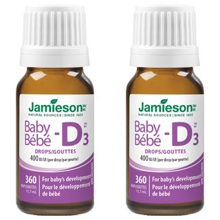 Jamieson 健美生 維生素D3滴劑 MCT Oil 鈣吸收 孕婦嬰兒可用 360滴 2瓶, 11.7ml