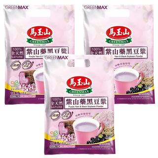 馬玉山 紫山藥黑豆漿 100% 全天然 高纖維 冷熱皆宜, 30g, 12包, 3袋