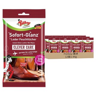 Poliboy 德淨 皮革濕紙巾, 44g, 12個