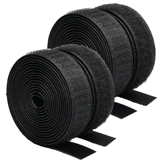 Kumal 超強力背膠魔鬼氈膠帶, 2組, 黑色