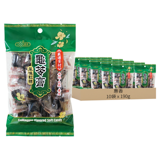 惠香 龜苓膏風味軟糖，Q彈好吃, 190g, 10袋