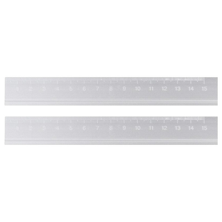MUJI 無印良品 鋁質直尺 15cm, 2支, 銀色