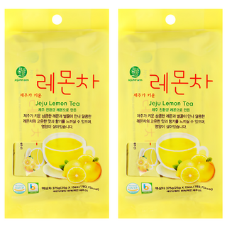 濟州島 JejuNFarm 檸檬茶 隨手包 濟州島特產檸檬 酸甜口感, 25g, 15包, 2袋