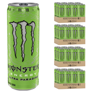 MONSTER ENERGY 魔爪 超越仙境碳酸能量飲料 355ml*24入, 無糖低熱量, 維生素B群, 96罐