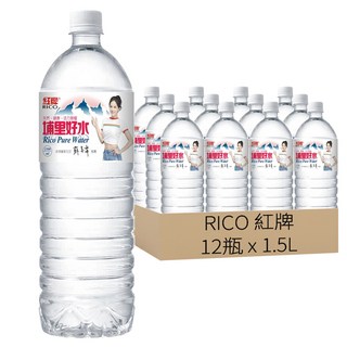 RICO 紅牌 埔里好水 清新純淨, 1.5L, 12瓶