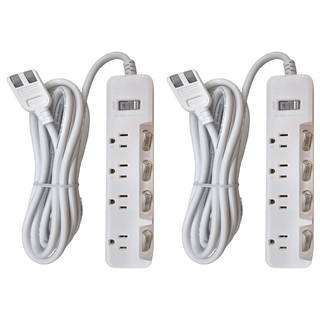 iPlus 保護傘 5切4座3P 安全延長線 簡約純白系列 PU-3546, 2.7m, 簡約純白, 2條