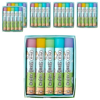 iiGEN Sundeok Crew 蠟筆橡皮擦 5入, 藍色, 6個