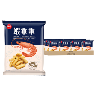 乖乖 玉米脆條蝦乖乖 原味, 12包, 40g - 經典懷舊零食